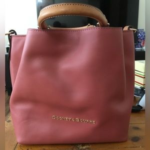 Dooney and Bourke pink leather satchel bag used with minor marks
